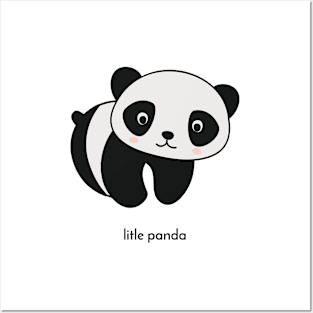 litle panda Posters and Art